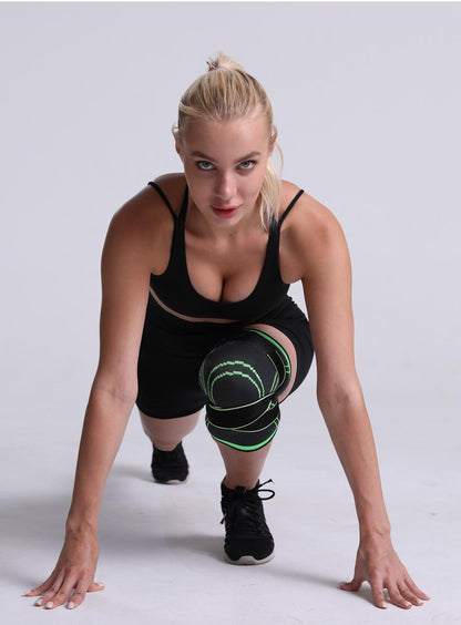 Knee Compressions Sleeve with Adjustable Straps for Running Working Out and Sports Wearing All Day